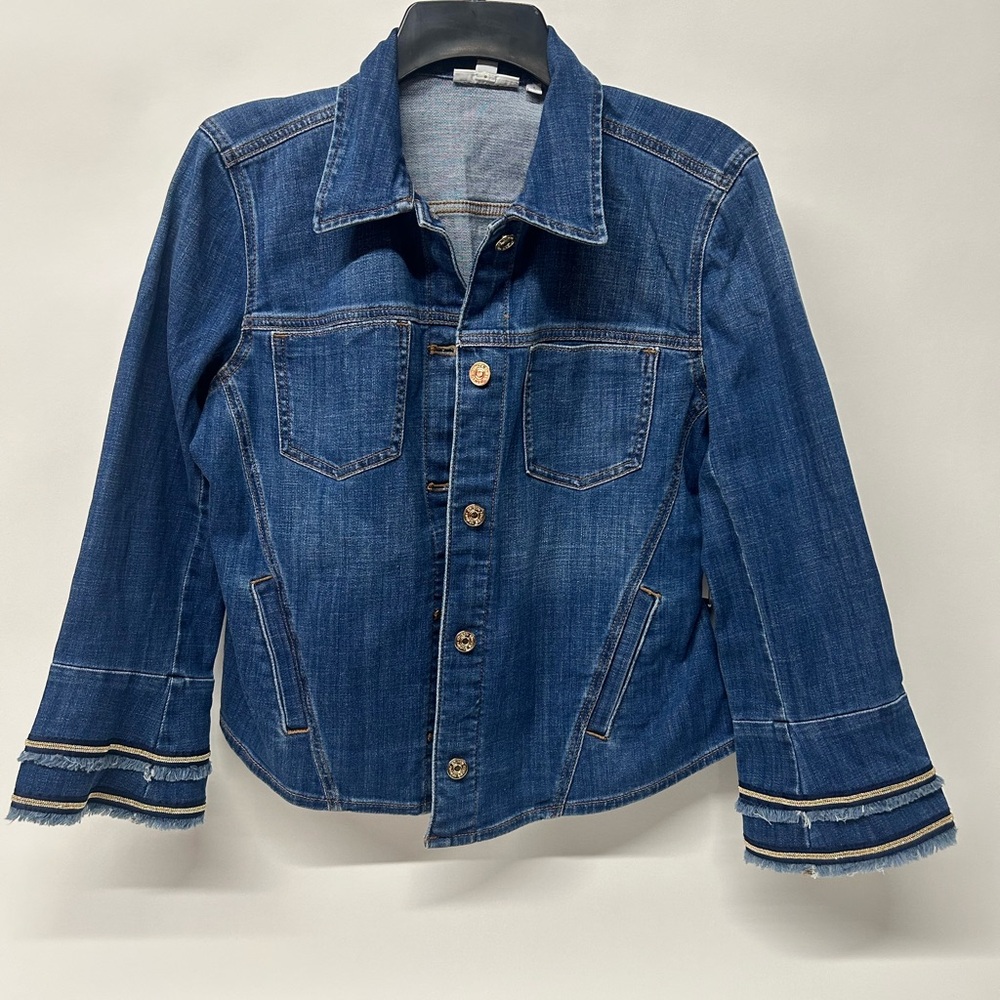 NWT Chico's Women’s Medium Classic Blue Denim Jacket